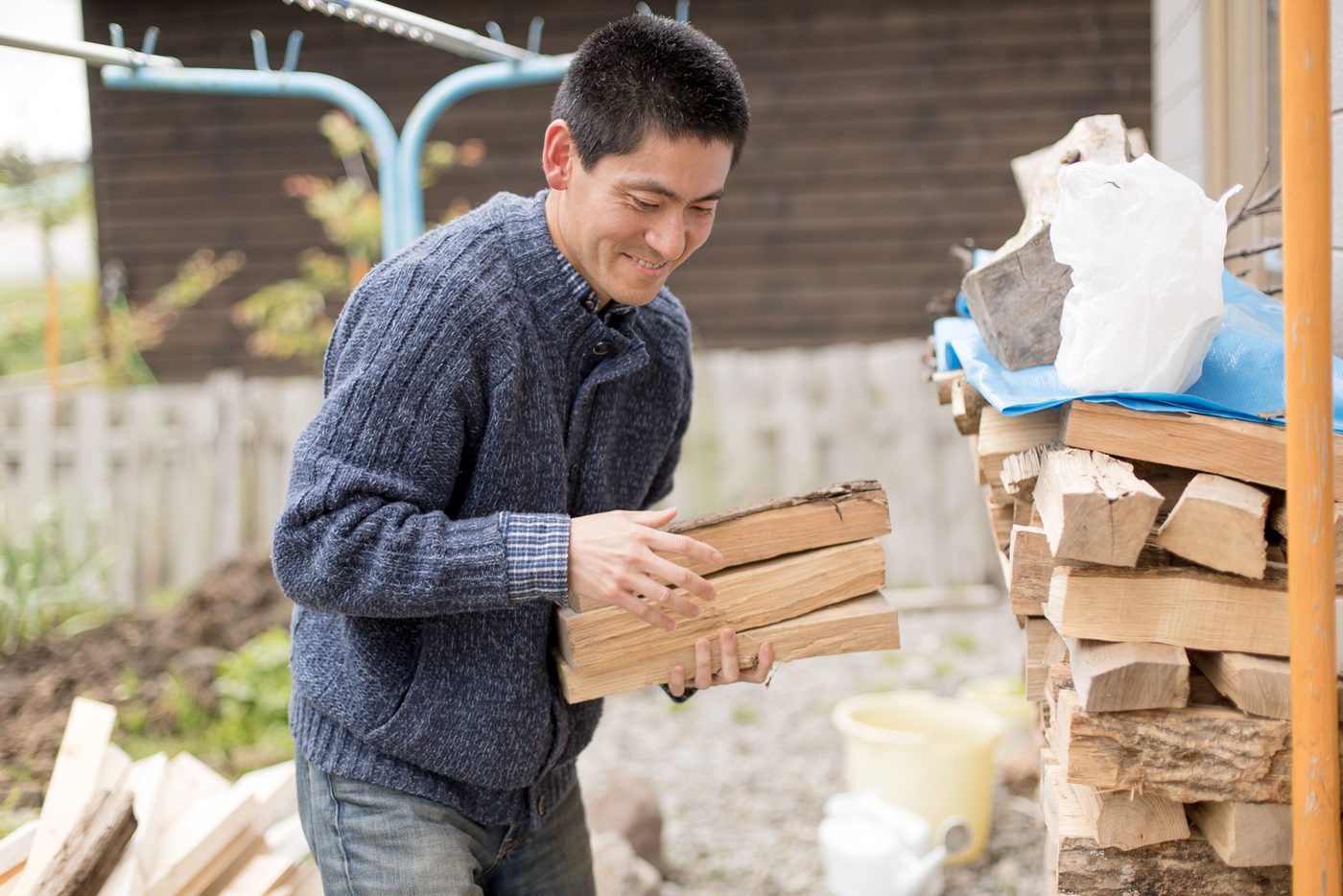 森での作業
